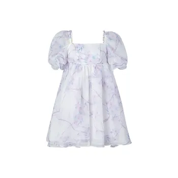 TAMMY TANGS Short Sleeved Dress Women's Pink Purple Print