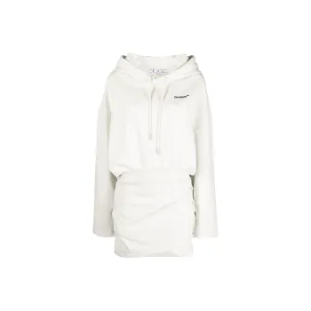 OFF WHITE For All Hoodie Minidress White