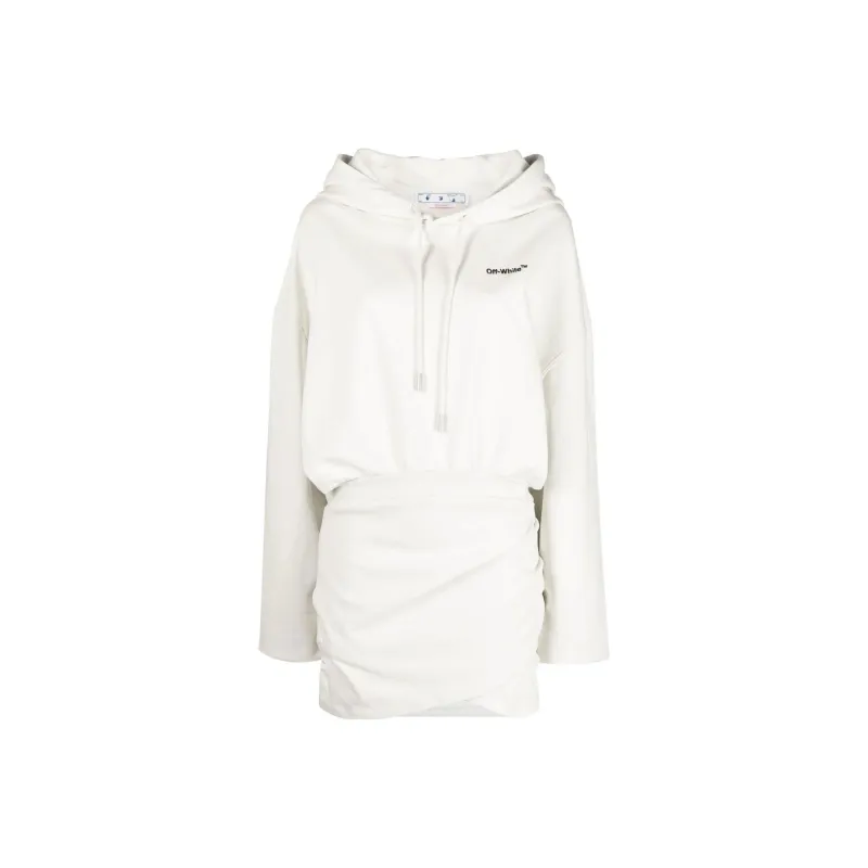 OFF WHITE For All Hoodie Minidress White-0