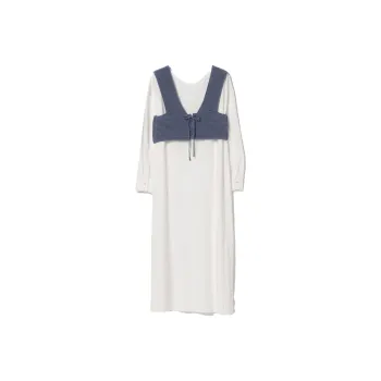Beams Long Sleeved Dresses Women's White