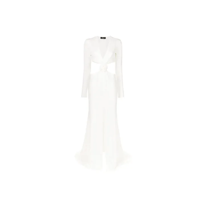 Blumarine Long-Sleeved Dresses Women's White-0