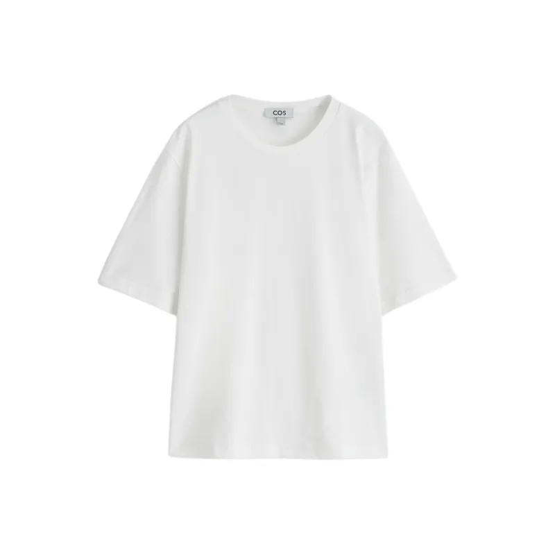 COS Drop Shoulder Sleeve T Shirt Women's White-0