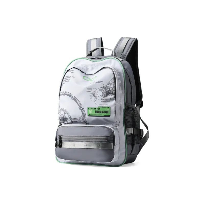8atheist Polyester Backpack Unisex White-21