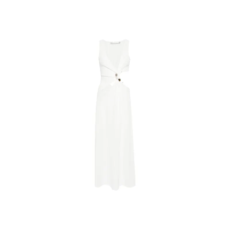 CHRISTOPHER ESBER Stone Cavern Ribbed Maxi Dress-0