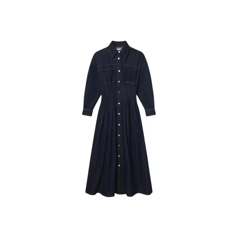 FRAME Nipped Maxi Dress-0