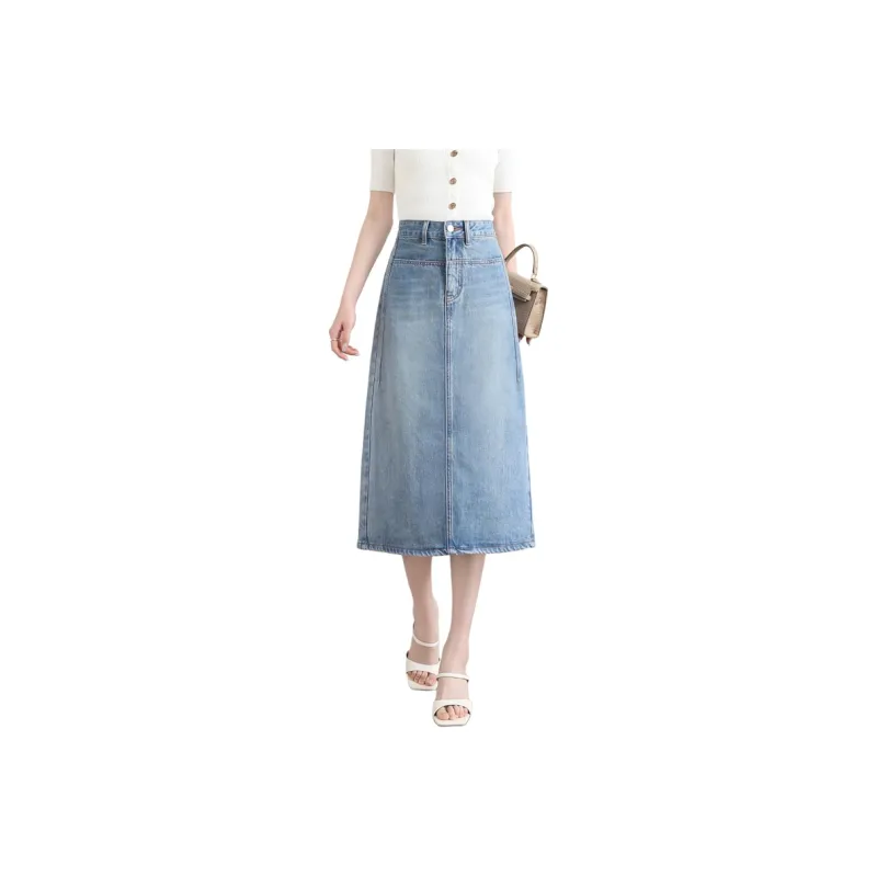 SITOL Denim Long Skirts Women's-7