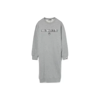 A BATHING APE Long-Sleeved Dresses Women's Gray