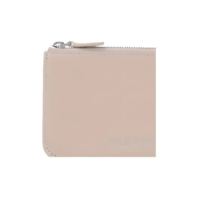 Balenciaga Sheepskin Card Holder Coin Purse Women's Light Beige-4