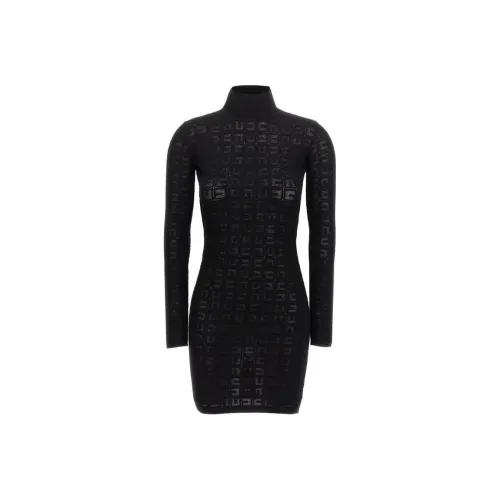 Elisabetta Franchi Logo Monogrammed Mesh Stitched Mini Dress
