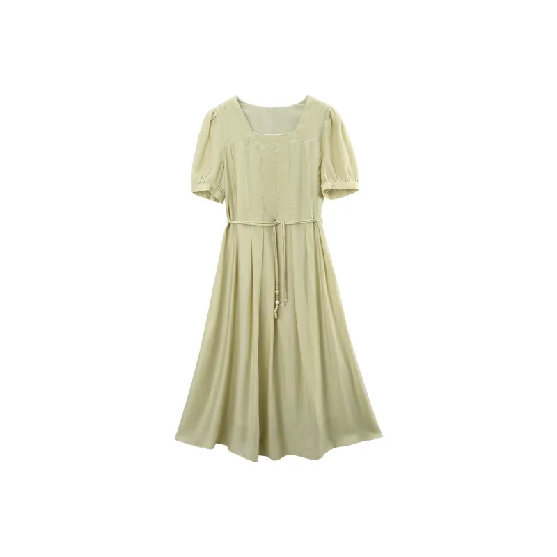 A Paradise For Awakening Short Sleeved Dress Women's Green-0