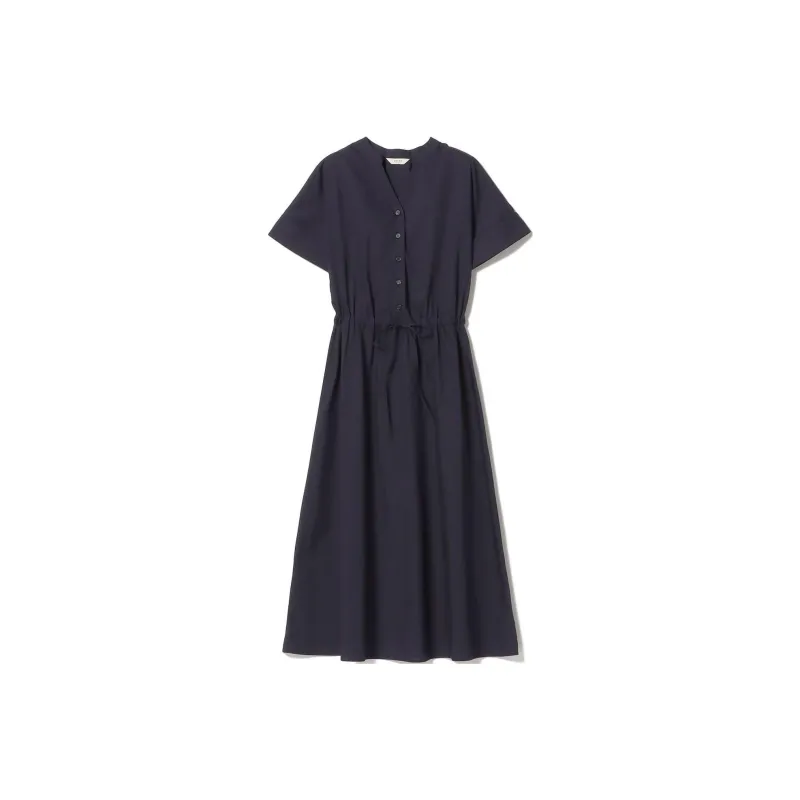 Beams Short Sleeved Dresses Women's Navy-0