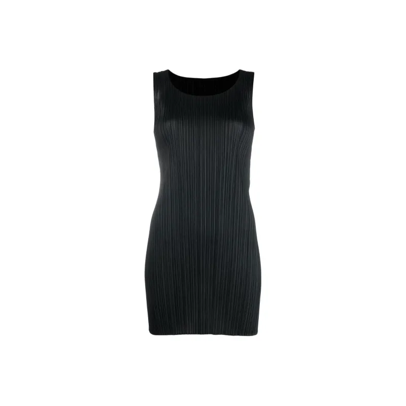 PLEATS PLEASE ISSEY MIYAKE Crewneck Long Tank Top-0