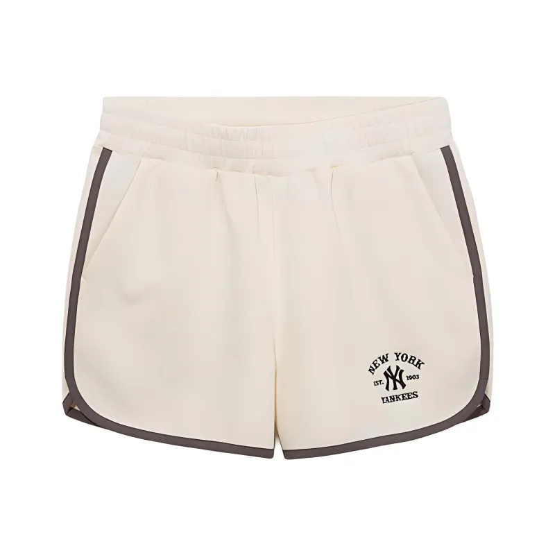 New Era New York Yankees Casual Shorts Women's Ivory White-0