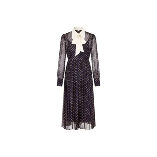 JZ. ANNAKRO Long Sleeved Dresses Women's Plain Black