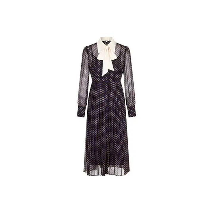 JZ. ANNAKRO Long Sleeved Dresses Women's Plain Black-0