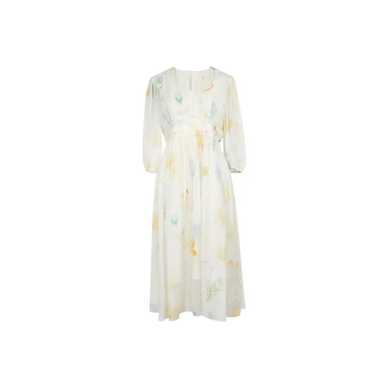 3COLOUR Long-Sleeved Dresses Women's Milk White-0