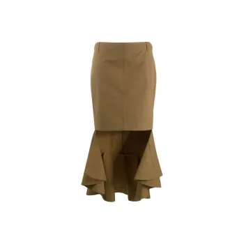 GIVENCHY FW21 Casual Long Skirt Women's Beige Brown