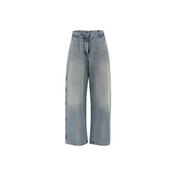 PALM ANGELS Paris Low-Rise Wide-Leg Jeans