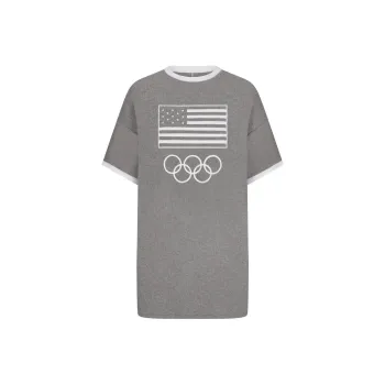 Skims USA Olympic Team Co branded Short Sleeved Dresses Women's HEATHER GREY/Heather Gray