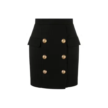 BALMAIN Casual Short Skirts Women's Black