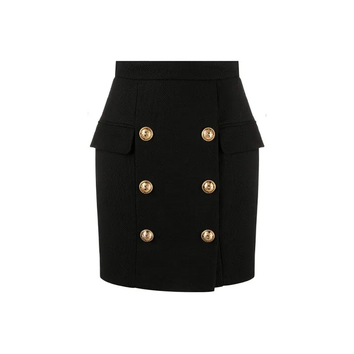 BALMAIN Casual Short Skirts Women's Black-0
