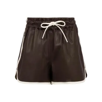FRAME Leather Shorts