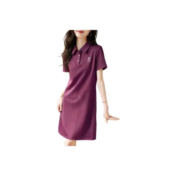 Mo Han Yi Mei Short-Sleeved Dresses Women's Plum