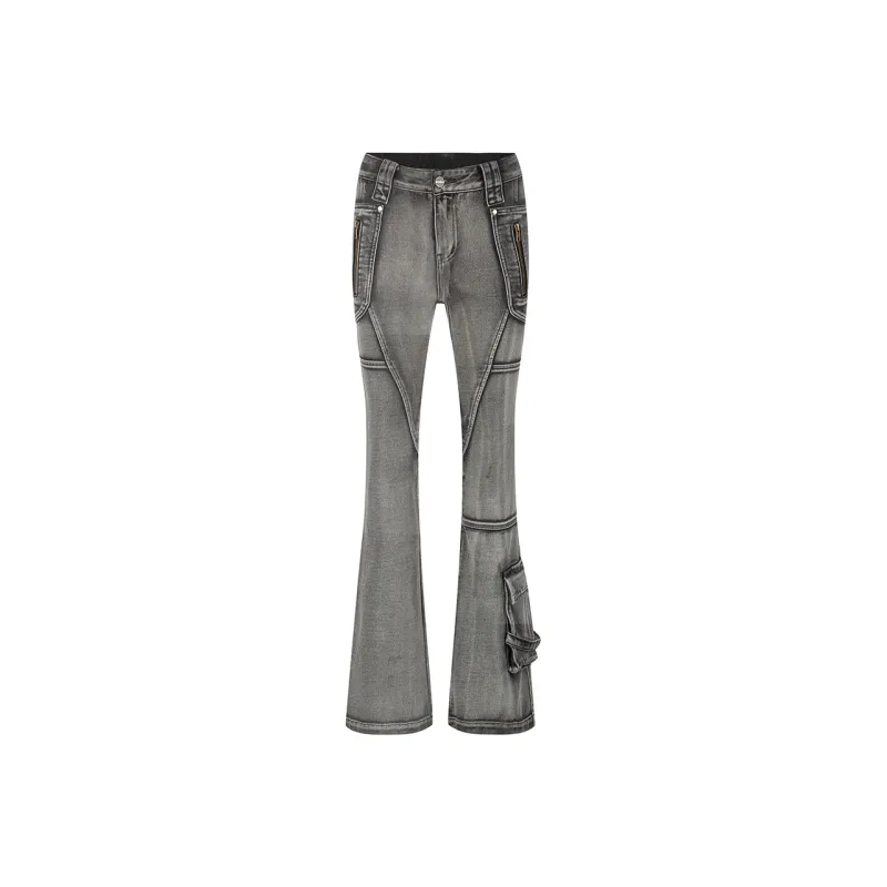 AZEPAM Jeans Women's Gray-0