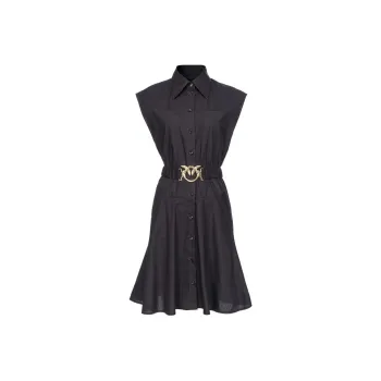 PINKO Love Birds Belted Shirt Dress