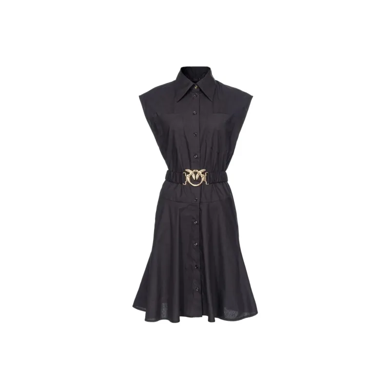 PINKO Love Birds Belted Shirt Dress-0