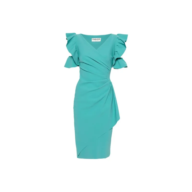 CHIARA BONI La Petite Robe SS24 Short-Sleeved Dresses Women's Aqua Blue-0