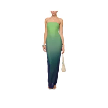 PRINCESS POLLY Sleeveless Dresses Women's BLUE GREEN OMBRE/Blue Green Gradient Color Changing