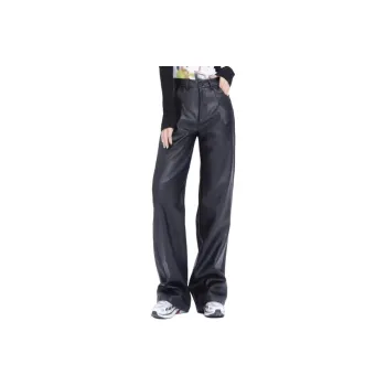 Jenna Chun Leather Pants Women's Black