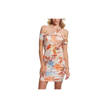 GUESS Malori Twisted Strap Dress Slip Dresses Women's Sunset Garden
