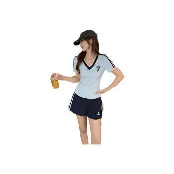 XIANSINIAO T Shirts Women's Light Blue