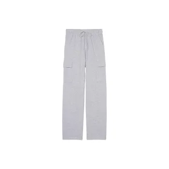 Victoria's Secret PINK Ivy Fleece Straight-Leg Cargo Sweatpants/MHG Cargo Pants Women's Medium Gray