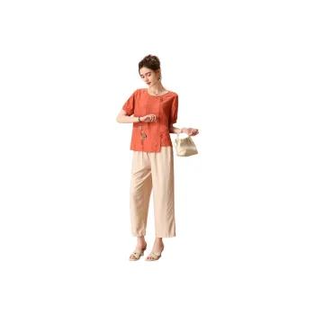 FENHONGMALI Casual Suit Women's Leather Pink