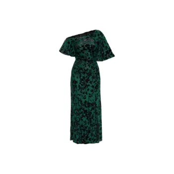 DVF Diane Von Furstenberg All Over Patterned One Shoulder Dress
