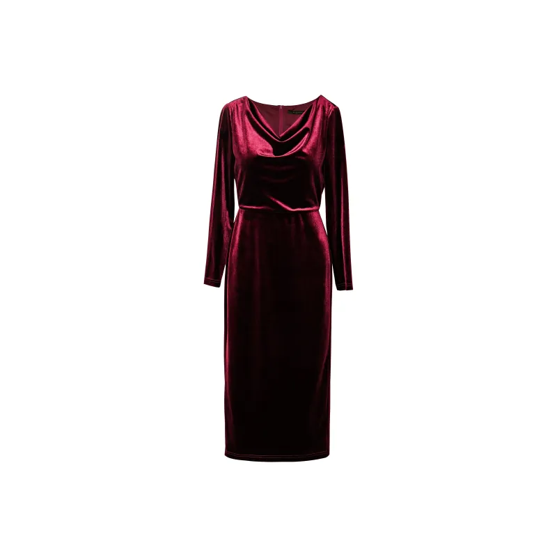 ROEYSHOUSE Long Sleeved Dress Women's Ancora Red-0