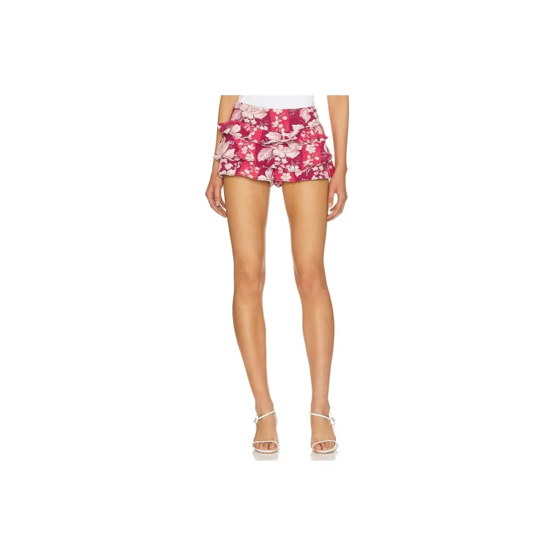 FREE PEOPLE Casual Shorts Women's Red-0