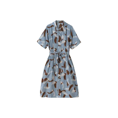To The West Short Sleeved Dresses Women's Blue Dreams