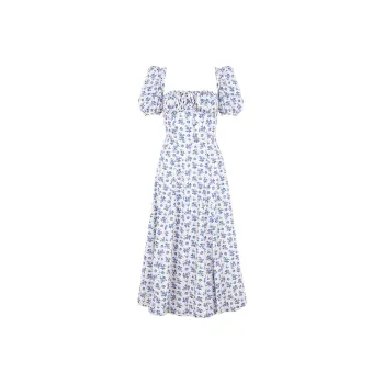 HOUSE OF CB Short Sleeved Dress Women's Blue White