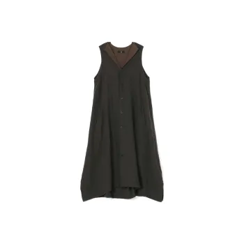 Yohji Yamamoto Y's FW23 Sleeveless Dress Women's Khaki