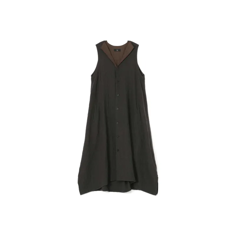 Yohji Yamamoto Y's FW23 Sleeveless Dress Women's Khaki-0