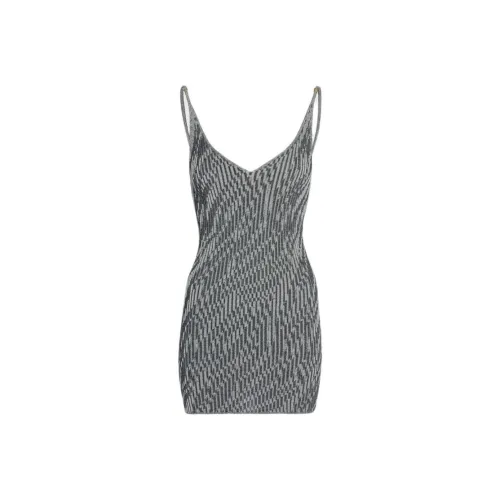 Jacquemus Knit Mini Tank Dress 'Zebra'