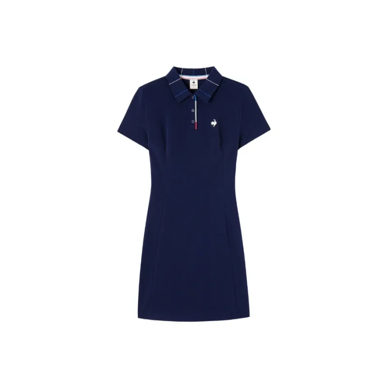 Le Coq Sportif Short Sleeved Dresses Women's Marine Blue-0