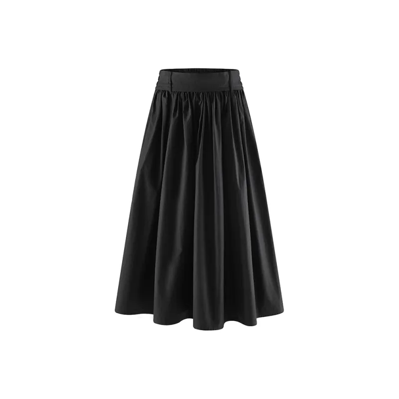 A21 Knit Long Skirt Women's Black-0
