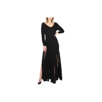Burberry Woven Panel Evening Dress