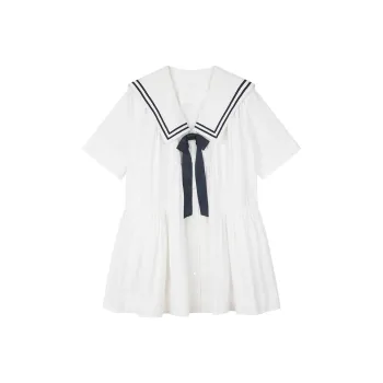 UOOYAA Short Sleeved Dress Women's White