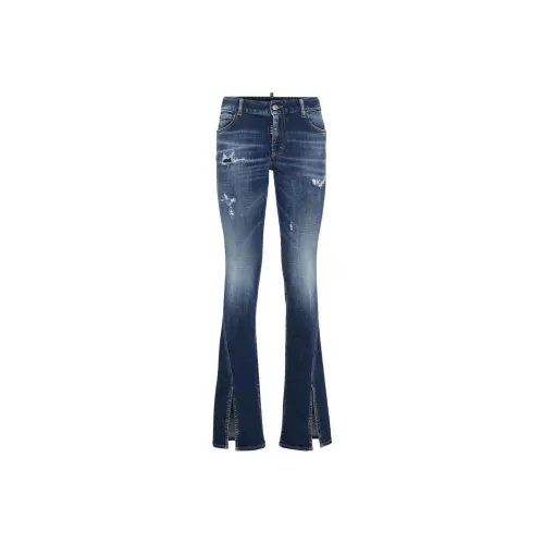 DSQUARED 2 Mid Rise Distressed Flared Jeans